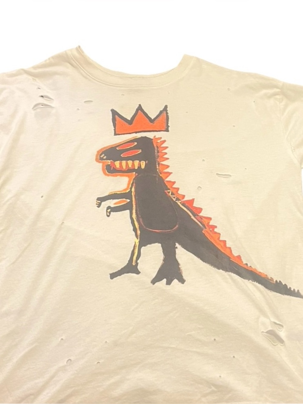 Jean Michel-Basquiat Distressed Graffiti Art T Pez Dispenser Size M Mens
